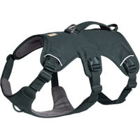Produktbild von Ruffwear Web Master Hundegeschirr mit Griff in Grau Schwarz Größe S