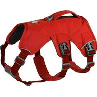 Produktbild von Ruffwear Web Master Hundegeschirr Rot Größe S mit Aluminium-Elementen