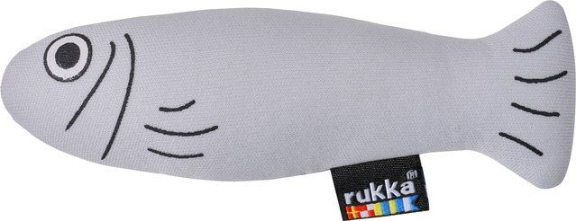 Produktbild von Rukka Hundespielzeug Schwimmender Hering Quietschspielzeug aus Polyester Grau Klein