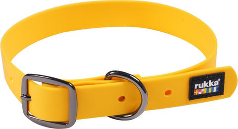 Produktbild von Rukka Pets Biodipro Halsband aus Biothane Gelb Größe S 28-35 cm Halsumfang wasserabweisend