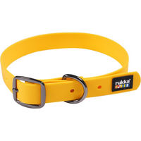 Produktbild von Rukka Pets Biodipro Hundehalsband aus Biothane Gelb Größe L 45-55 cm wasserabweisend