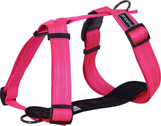 Produktbild von Rukka Pets Form Neon Y-Geschirr für Hunde Rosa Schwarz Größe L