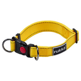 Produktbild von Rukka Pets Hundehalsband Bliss Gelb aus Nylon Größe L