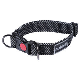 Produktbild von Rukka Pets Hundehalsband Star aus Nylon Schwarz Größe L