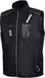 Rukka Pets Hundetrainings Softshellweste schwarz Größe XXL mit Futterbeutel und Stehkragen – Bild 1 von 3