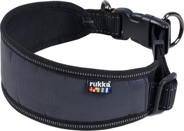 Rukka Pets Luminous Soft Hundehalsband Schwarz Größe L 45-70 cm Halsumfang 30 mm breit – Bild 1 von 2