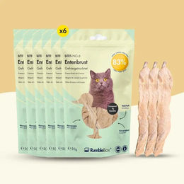 Produktbild von RumbleBox Gefriergetrocknete Entenbrust Leckerli XXL Sparbox 6x50g