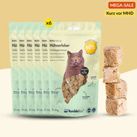 Produktbild von RumbleBox Gefriergetrocknete Hühnerleber Leckerli XXL Sparbox 6x50g