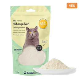 RumbleBox Gefriergetrocknete Katzensnacks 100% Hühnerbrust als Hühnerpulver Topping für Katzen getreidefrei 50g – Bild 1 von 1