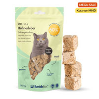 Produktbild von RumbleBox Gefriergetrocknetes Hundeleckerli Huhn 100% Hühnerleber Monoprotein 50g