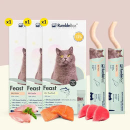 RumbleBox Schleckies Katzen Leckerlis Paste Huhn Lachs Thunfisch getreidefrei zuckerfrei 3x75g – Bild 1 von 7