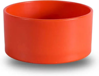 Runde Chick'A Futtertröge aus Kunststoff für Katzen und Kaninchen in Rot und Orange – Bild 1 von 1