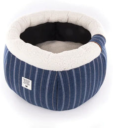 Produktbild von Runder Hoch-Hundekorb Martin Sellier Blau 47 cm aus Stoff