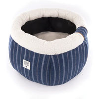 Produktbild von Runder Hoch-Hundekorb Martin Sellier Blau 47 cm aus Stoff