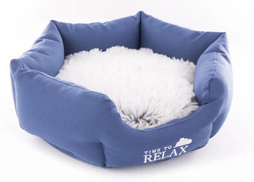 Produktbild von Runder Hundekorb und Katzenkorb Martin Sellier Igloo Blau 45 cm