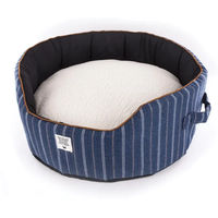 Produktbild von Runder Hundekorb von Martin Sellier in Blau mit 70 cm Durchmesser aus Stoff