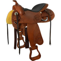 Produktbild von Rundes Reitkissen Freemax FMW aus Leder in Orange und Braun