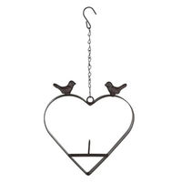 Produktbild von RUNGASSI Vogelhaus Meisenknödel-Halter Vogelfutterstation aus Metall in Braun und Schwarz