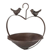 Produktbild von RUNGASSI Vogelhaus Vogelfutterstation aus Metall in Braun Größe M