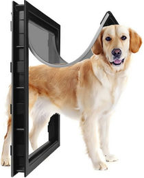 Rutaqian Haustierklappe XL Hundeklappe zur Wandmontage mit Antikollisionsbarriere und doppelten Magnetklappen aus PVC für Innen und Außen – Bild 1 von 3
