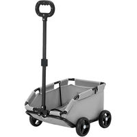 Produktbild von Rutaqian Hundebuggy 4 Rad Hundewagen Grau für kleine Hunde Adult