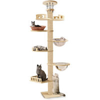 Produktbild von Rutaqian Kratzbaum XL mit 6 Etagen und Deckenspanner für Katzen in Beige