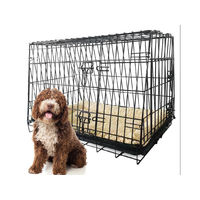Produktbild von RV-Parts Transportbox Hundekäfig aus Metall mit waschbarem Boden Grau 93x68x70 cm