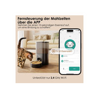 Produktbild von Rywell 2-in-1 Katzen-Futterautomat und Wasserspender mit App-Steuerung und Filtersystem für erwachsene Katzen