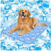 Produktbild von Rywell Selbstkühlende Hundematte für Hunde und Katzen aus Arc-Chill-Gewebe, atmungsaktiv und waschbar, Blau, 50 x 75 cm, Größe M