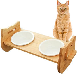Rywell Verstellbare Futterstation aus Keramik für Hunde und Katzen mit 4 Höheneinstellungen 350ml Weiß - 2 x 350 ml – Bild 1 von 4