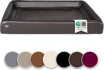 SABRO Hundebett KUDDE Kunstleder dunkelbraun 1 m, 1,2 m – Bild 1 von 3
