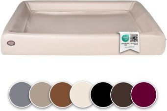 SABRO Hundekorb KUDDE Orthopädisch - Waschbar & Wasserabweisend - Ergonomisch aus, Kunstleder, Premium Hundebett mit wechselbarem Bezug für jede Hundegröße – Bild 1 von 3