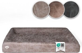 SABRO KUDDE Hundebett Wildleder taupe 70 cm, 85 cm – Bild 1 von 3