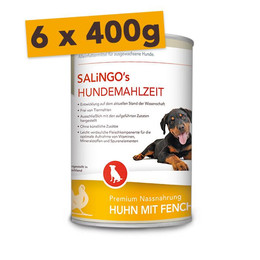 Produktbild von SALiNGO Huhn mit Fenchel und Reis 6x400g Hundenassfutter