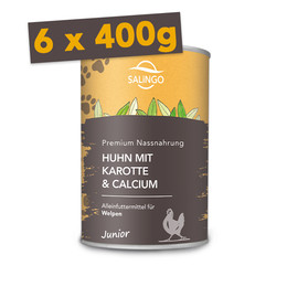 Produktbild von SALiNGO Huhn mit Karotte und Calcium 6x400g Hundenassfutter