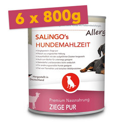 Produktbild von SALiNGO Ziege PUR 6x800g Hundenassfutter