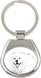 Produktbild von Samoyed, Bjelkier, Samoiedskaya Sobaka - keychain with a dog, keychain with a print, personalized pendant from the Art-Dog brand silber