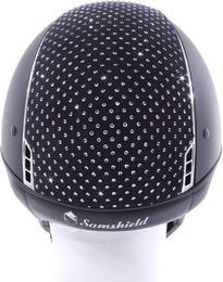 Produktbild von Samshield Shadowmatt Dressage Alcantara Sparkling Trim Silver Reithelm