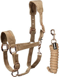 Produktbild von Samt Halfter und Longierleine für Pferde Horka