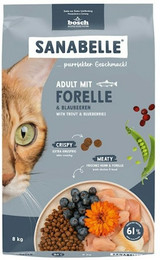 Produktbild von Sanabelle 2 x 8kg Adult Forelle Katzentrockenfutter-Sparpaket