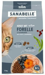 Produktbild von Sanabelle 4 x 2kg Adult Forelle Katzentrockenfutter-Sparpaket
