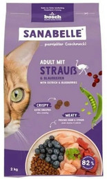 Produktbild von Sanabelle 4 x 2kg Adult Strauß Katzentrockenfutter-Sparpaket