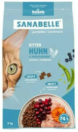 Produktbild von Sanabelle 4 x 2kg Kitten Huhn Katzentrockenfutter-Sparpaket