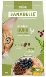 Produktbild von Sanabelle 4 x 2kg No Grain Huhn Katzentrockenfutter-Sparpaket