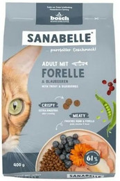 Produktbild von Sanabelle 6 x 400g Adult Forelle Katzentrockenfutter-Sparpaket
