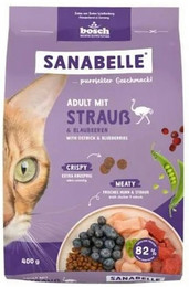 Produktbild von Sanabelle 6 x 400g Adult Strauß Katzentrockenfutter-Sparpaket