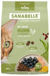 Produktbild von Sanabelle 6 x 400g No Grain Huhn Katzentrockenfutter-Sparpaket