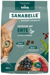 Produktbild von Sanabelle 6 x 400g Outdoor mit Ente Katzentrockenfutter-Sparpaket