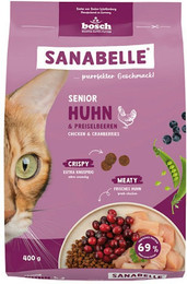 Produktbild von Sanabelle 6 x 400g Senior Huhn Katzentrockenfutter-Sparpaket