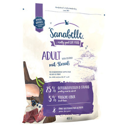 Produktbild von Sanabelle Adult Strauß Katzenfutter - 2 x 400 g
